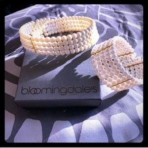 Faux Pearl Choker and bracelet